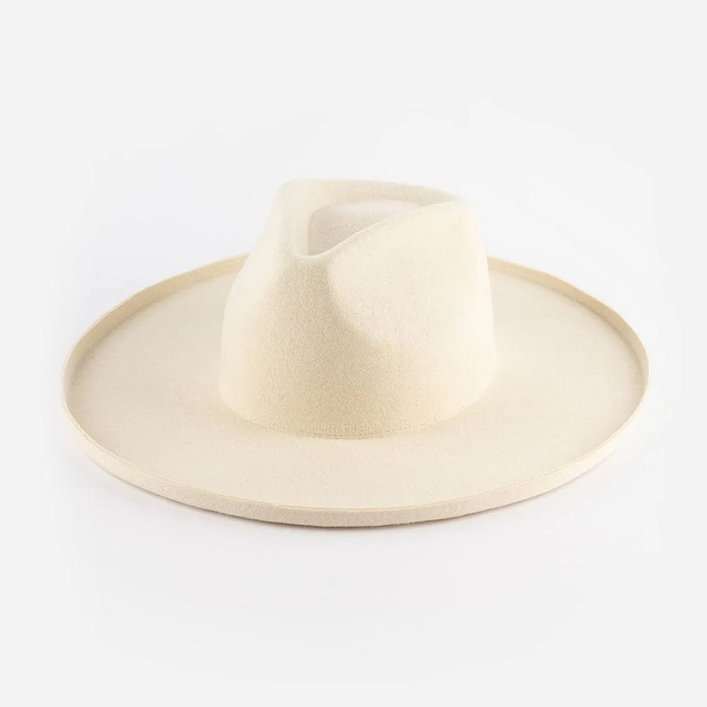 NEW! Gigi Pip Amelia Pencil Brim Fedora Hat, Off White